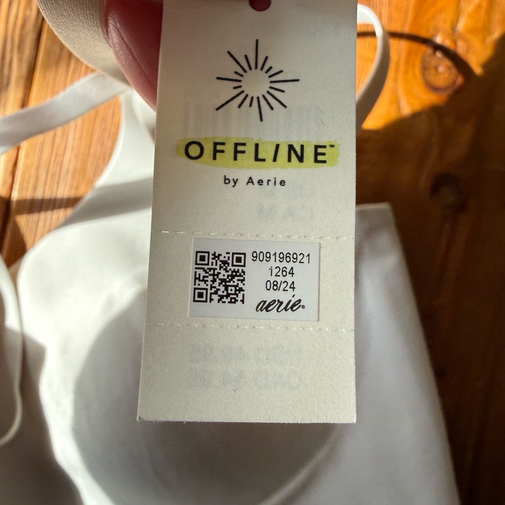 aerie White Seamless Strappy Bralette with Crisscross Straps - Picture 4 of 5